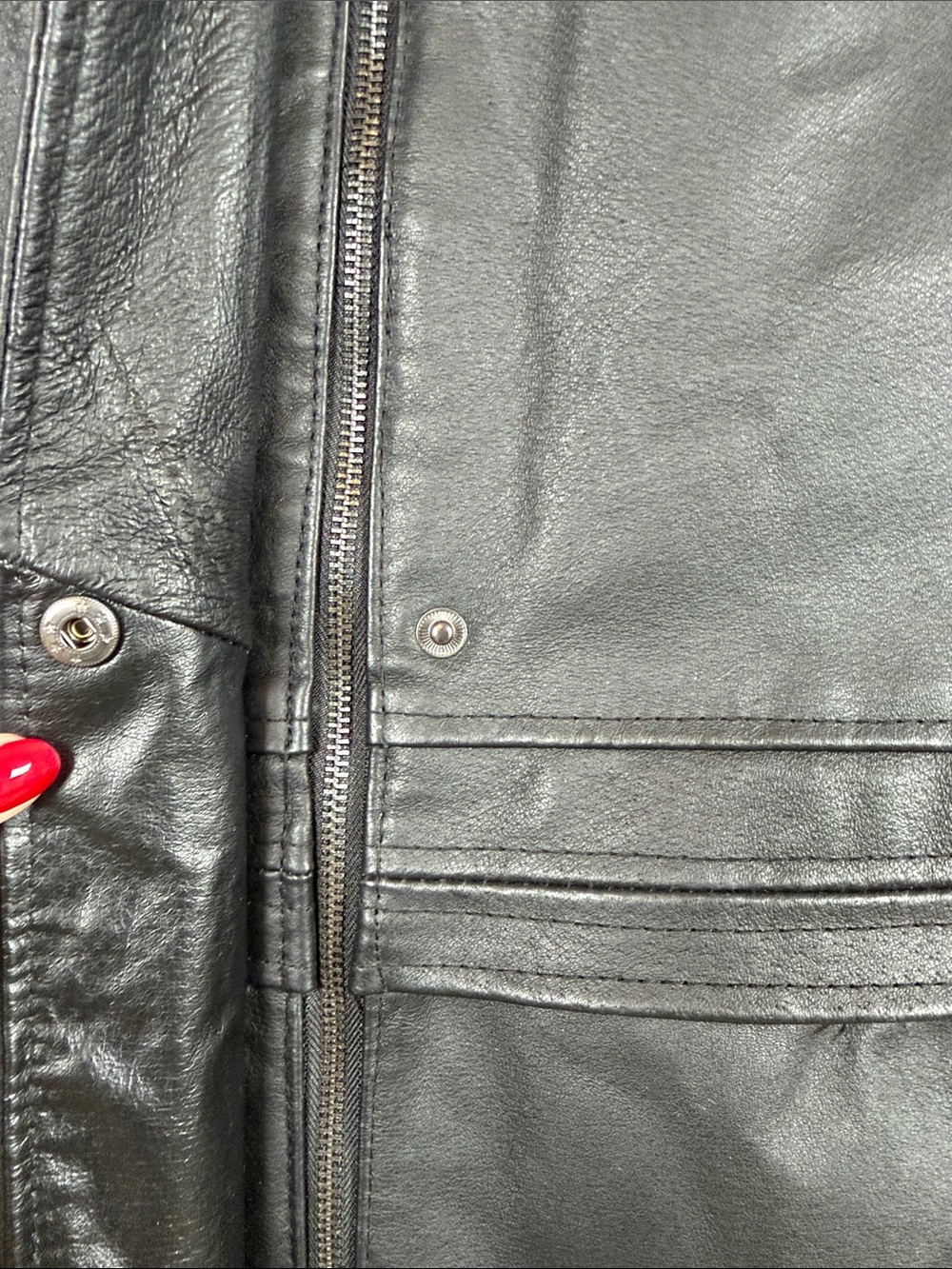 Excelled Women’s Leather Hooded Anorak Jacket Large - Picture 3 of 13